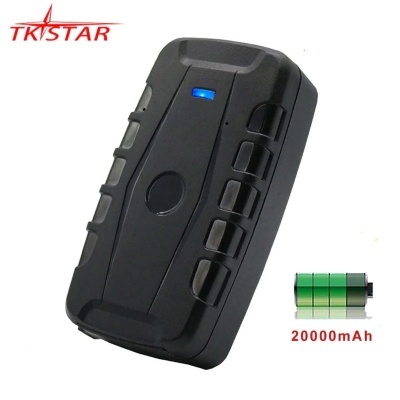 Carregador portátil preto com indicador azul e capacidade 20000mAh
