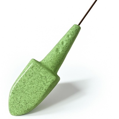 Colher de jardinagem verde claro com cabo comprido