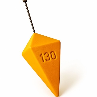 Flutuador de pesca amarelo com número 130