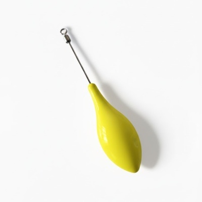 Ferramenta de borracha amarela com haste metálica e anel
