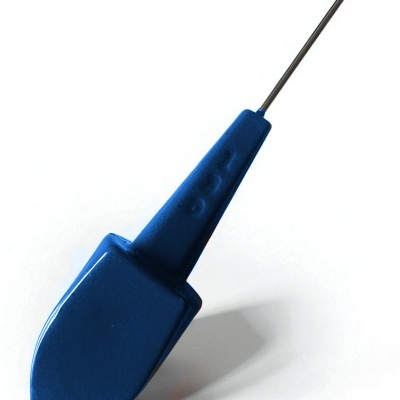 Pena de moldear azul com cabo metálico fino