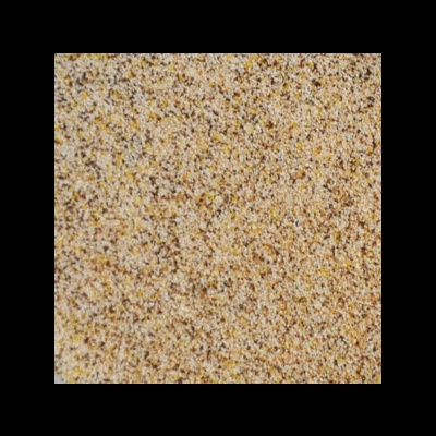 Mistura granulada bege com pontos castanhos e amarelos