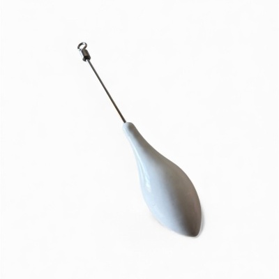 Flutuador de pesca branco com haste metálica