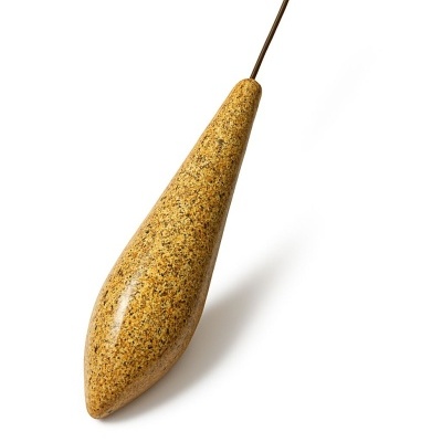 Flutuador de pesca alongado cor areia com textura granulada