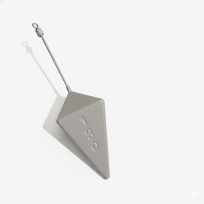 Âncora de pesca cinza com número 180 gravado