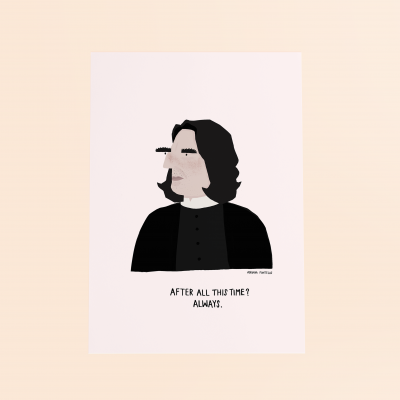 Ilustração minimalista personagem cabelo preto com texto motivacional