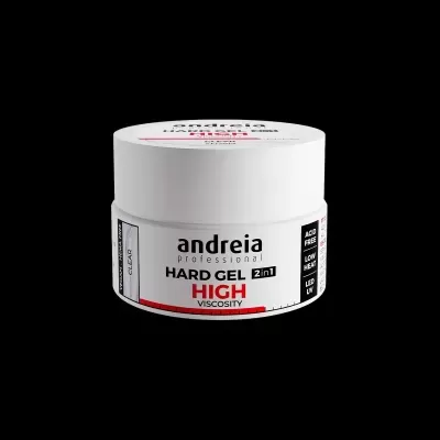 Frasco branco de gel para unhas Andreia Professional Hard Gel 2in1