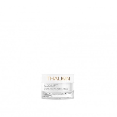 Creme facial Thalion ALGO LIFT em pote de vidro com tampa branca.