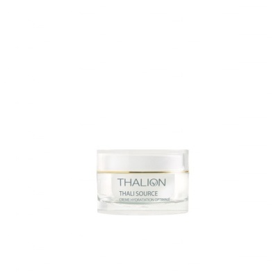 Frasco de creme facial Thalion com tampa branca