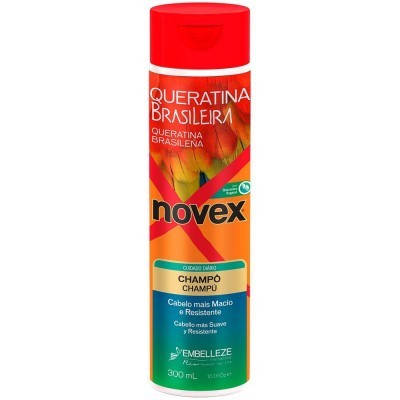 Frasco de champô Novex Queratina Brasileira 300 ml