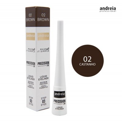Andreia Makeup Eyeliner Líquido 3.5ml - Precision 02 Brown Andreia Makeup Eyeliner Líquido 3.5ml - Precision 02 Brown