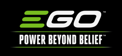 Logo EGO com o lema POWER BEYOND BELIEF