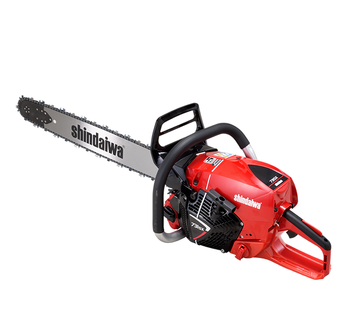 Motosserra Profissional SHINDAIWA 74cc 20" Motosserra Shindaiwa 735sx vermelha e preta com barra metálica e corrente