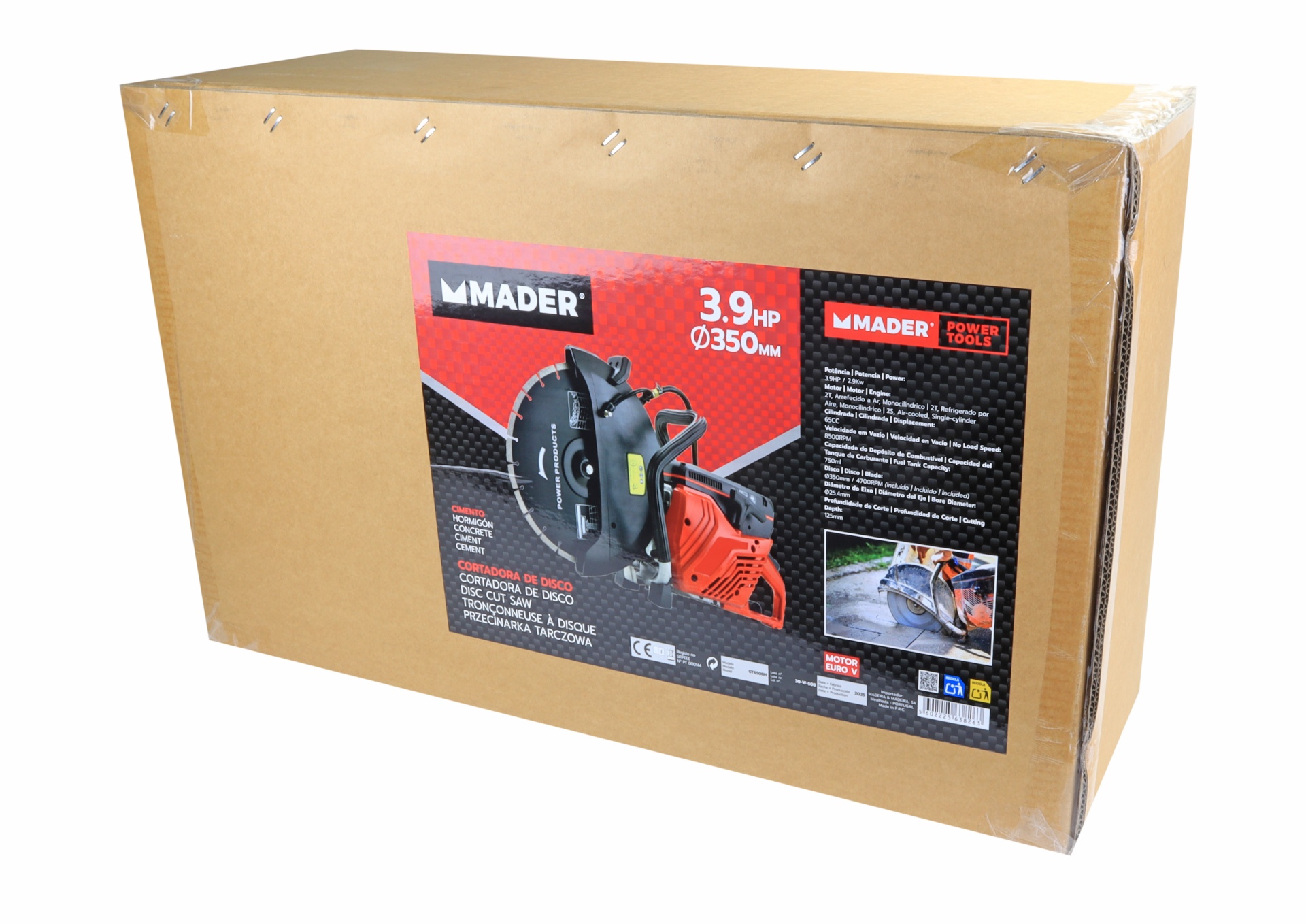 Embalagem com cortadora de disco MADER 3.9 HP