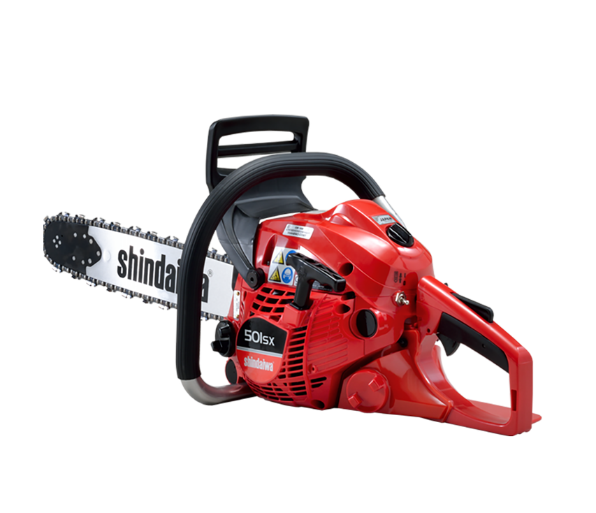 Motosserra Profissional SHINDAIWA 51cc 18" Motosserra vermelha e preta Shindaiwa 501sx com corrente metálica