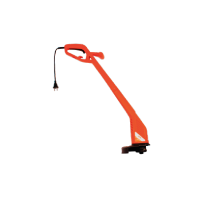 Cortador elétrico vermelho com cabo e lâmina preta