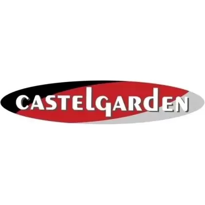 Logótipo oval da marca CASTELGARDEN com fundo colorido