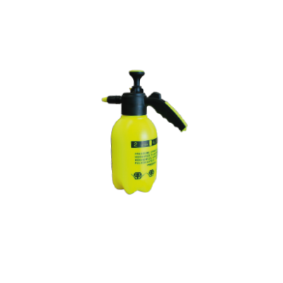 Frasco pulverizador amarelo com punho preto