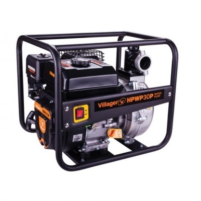 Bomba de água Villager HPWP30P preta com estrutura tubular