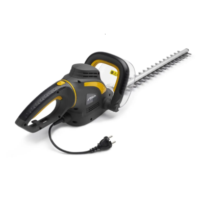 Aparador de sebes elétrico preto e amarelo com cabo