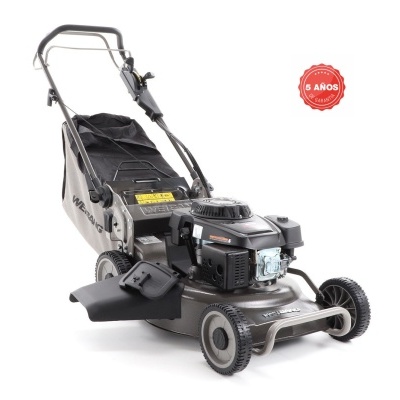Corta-relvas metálico a gasolina com saco apanhador e selo 5 ANOS.