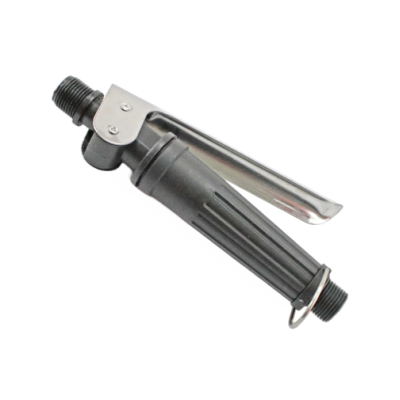 Mango de pulverizador de jardim preto com alavanca metálica