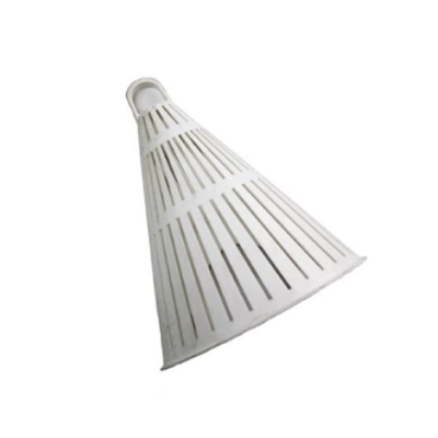 Coifa branca em plástico cónica com ranhuras verticais largas