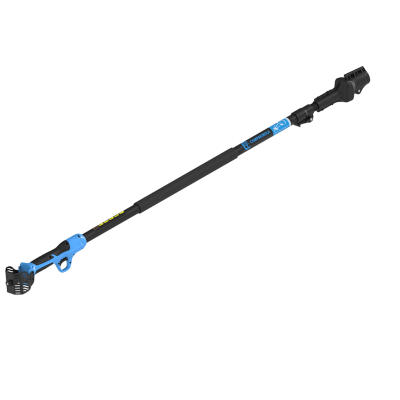 Ferramenta de corte com cabo longo preto e azul