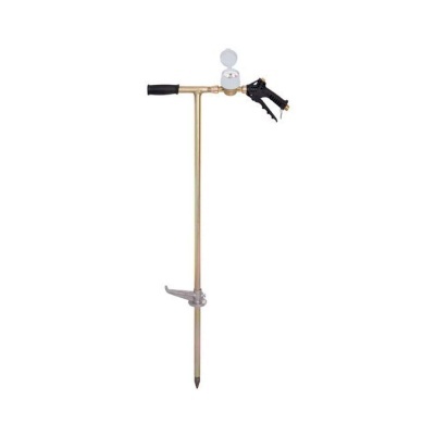 Aspersor de jardim metálico com pistola e contador