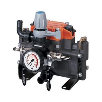 Bomba de pressão industrial com manómetro e válvulas