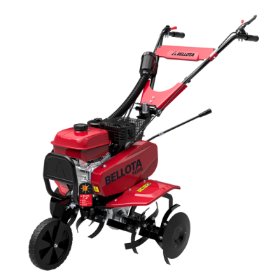 Motoazada vermelha BELLOTA MT2010 com motor a gasolina e rodas pretas