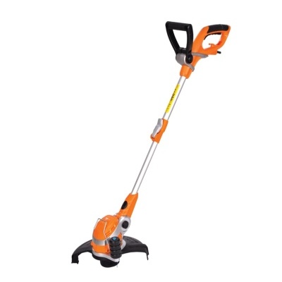 Aparador de relva elétrico portátil laranja e preto