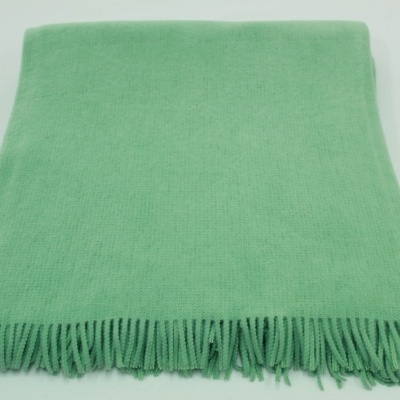 Lenço verde claro com franjas
