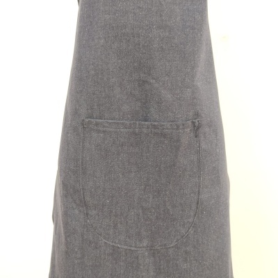 Avental cinza escuro com bolso frontal