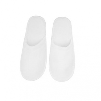 Chinelos brancos simples vistos de cima