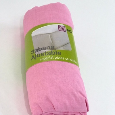 Folha ajustável rosa com embalagem verde