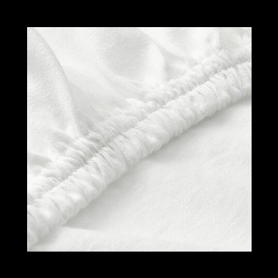 tecido branco com costura elástica