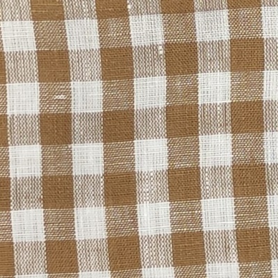 tecido com padrão xadrez branco e castanho claro