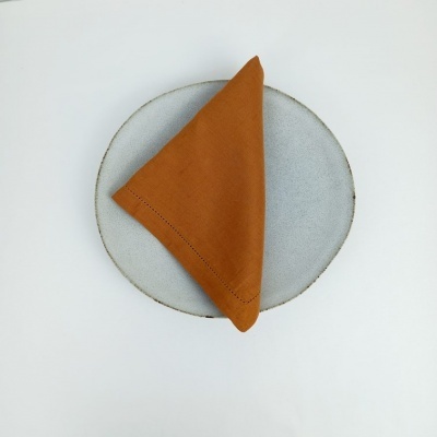 Guadanapo castanho sobre prato cinzento