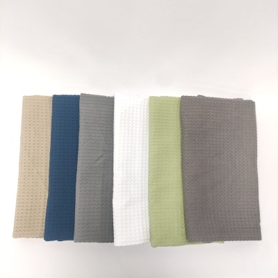Seis panos de cozinha tipo waffle em várias cores