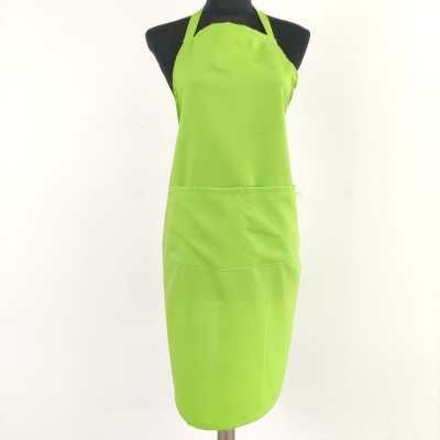 Avental de cozinha verde-limão com bolso frontal, exposto num manequim