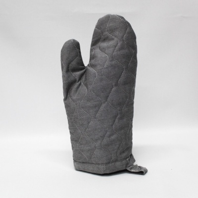 Luva térmica cinzenta acolchoada para forno