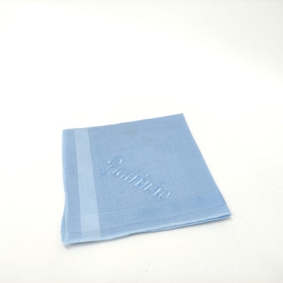 Pano de bolso azul claro com bordado 'Prattino'