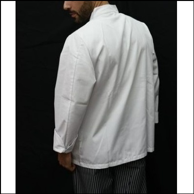 Casaco de chef branco de manga comprida