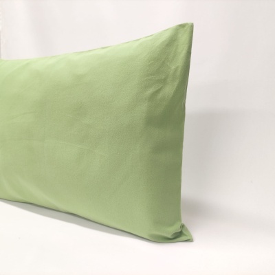 Almofada retangular verde claro em fundo branco