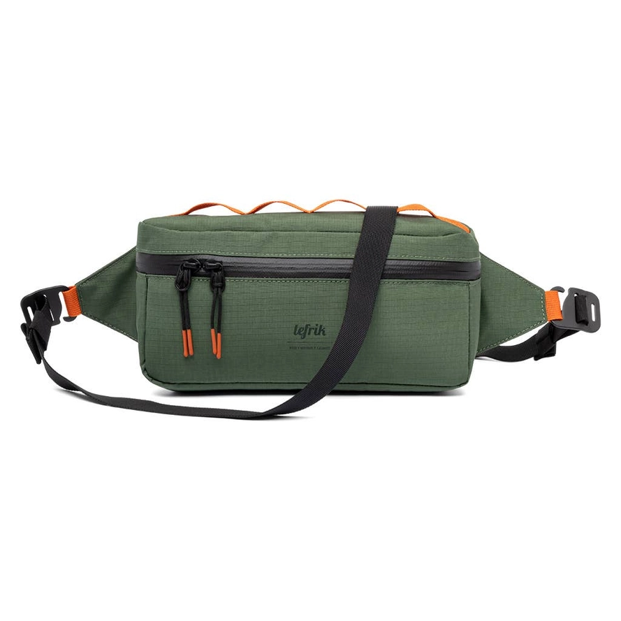 CORE BIKE BAG VANDRA RIPSTOP LEFRIK Mala pochete verde com fechos e alças ajustáveis
