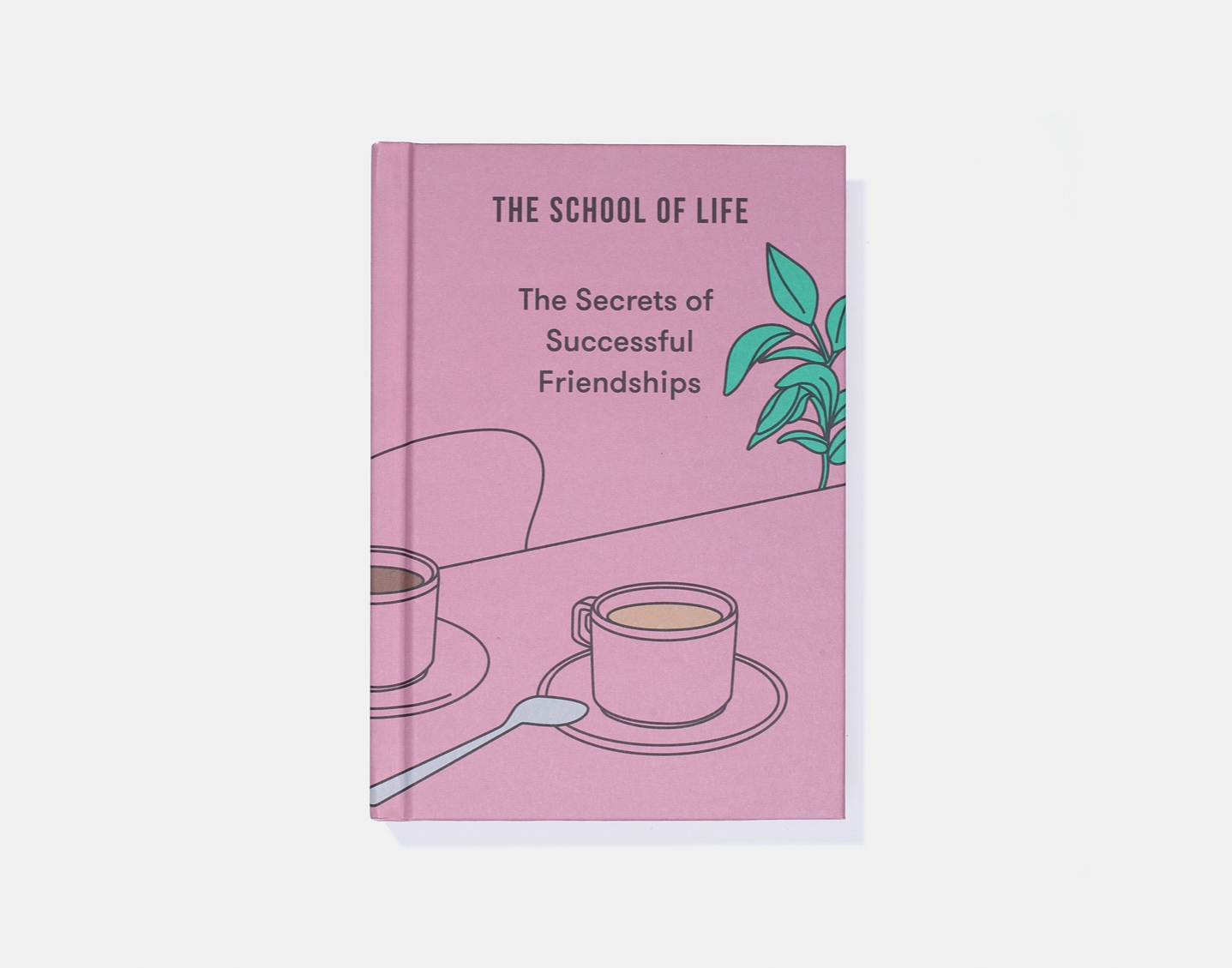 LIVRO "THE SECRETS OF SUCCESSFUL FRIENDSHIPS" GAME CARDS SCHOOL OF LIFE Livro de capa dura rosa com ilustração e texto