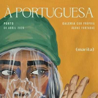 Ilustração com rosto mascarado, chapéu verde, texto em amarelo.