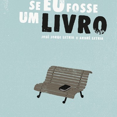 Capa de livro com texto e ilustração de banco e livro