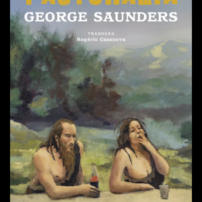 Capa do livro PASTORALIA com ilustração de duas pessoas numa mesa ao ar livre